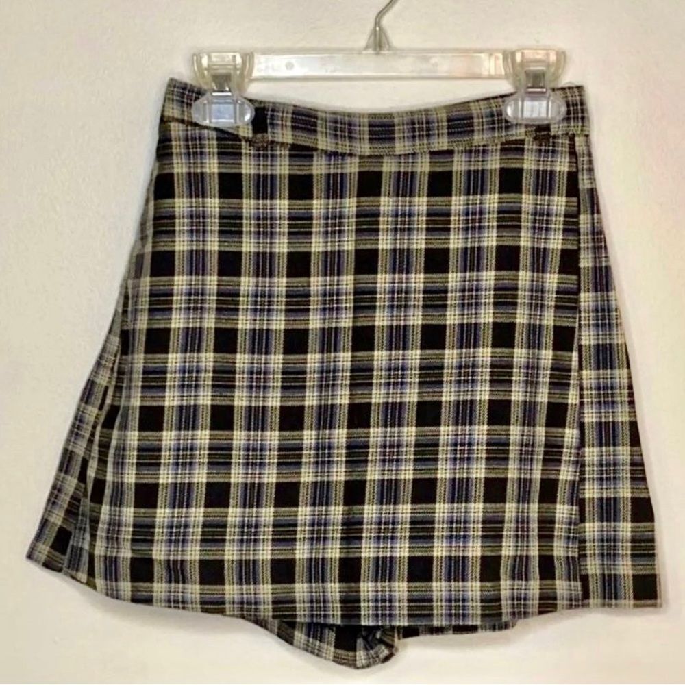 Vintage 1990s Plum Plaid Skort